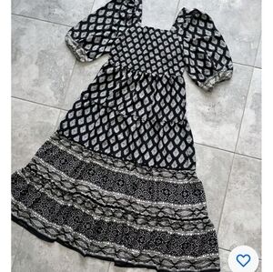 Black and white maxi dress